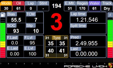 Porsche 963 Dashboard Layout 1